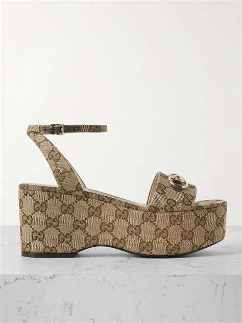 Sandali platform in vernice con Morsetto Lady GUCCI da donna